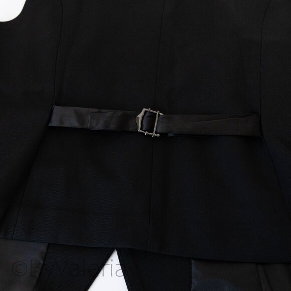 Women's Suit Vest Lined V-Neck, size L black, adjustable back strap - Picture 5 of 10